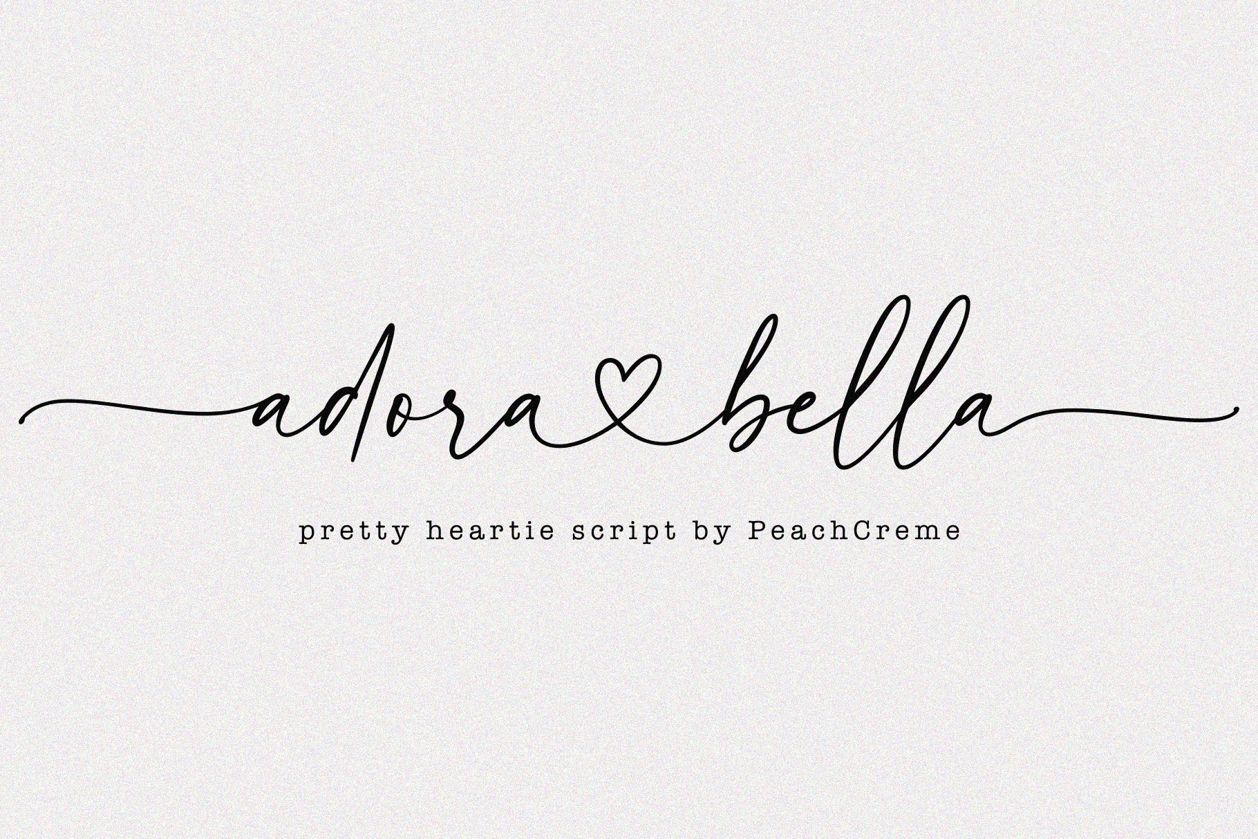 Adora Bella Modern Heart Font - Design Cuts