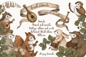 Forest Animals Musical Concert