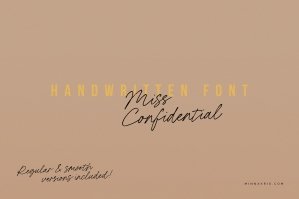 Miss Confidential Handwritten Font
