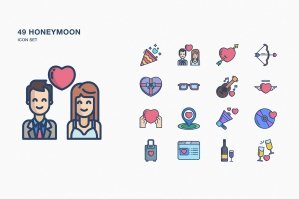 Honeymoon Icon Set