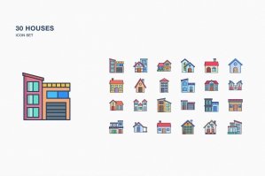 House And Building Icon Set
