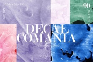 Decalcomania Abstract Paint Textures