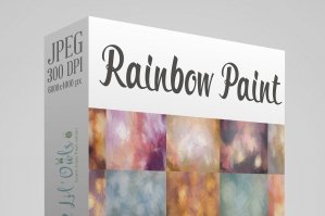 Rainbow Paint Fine Art Textures