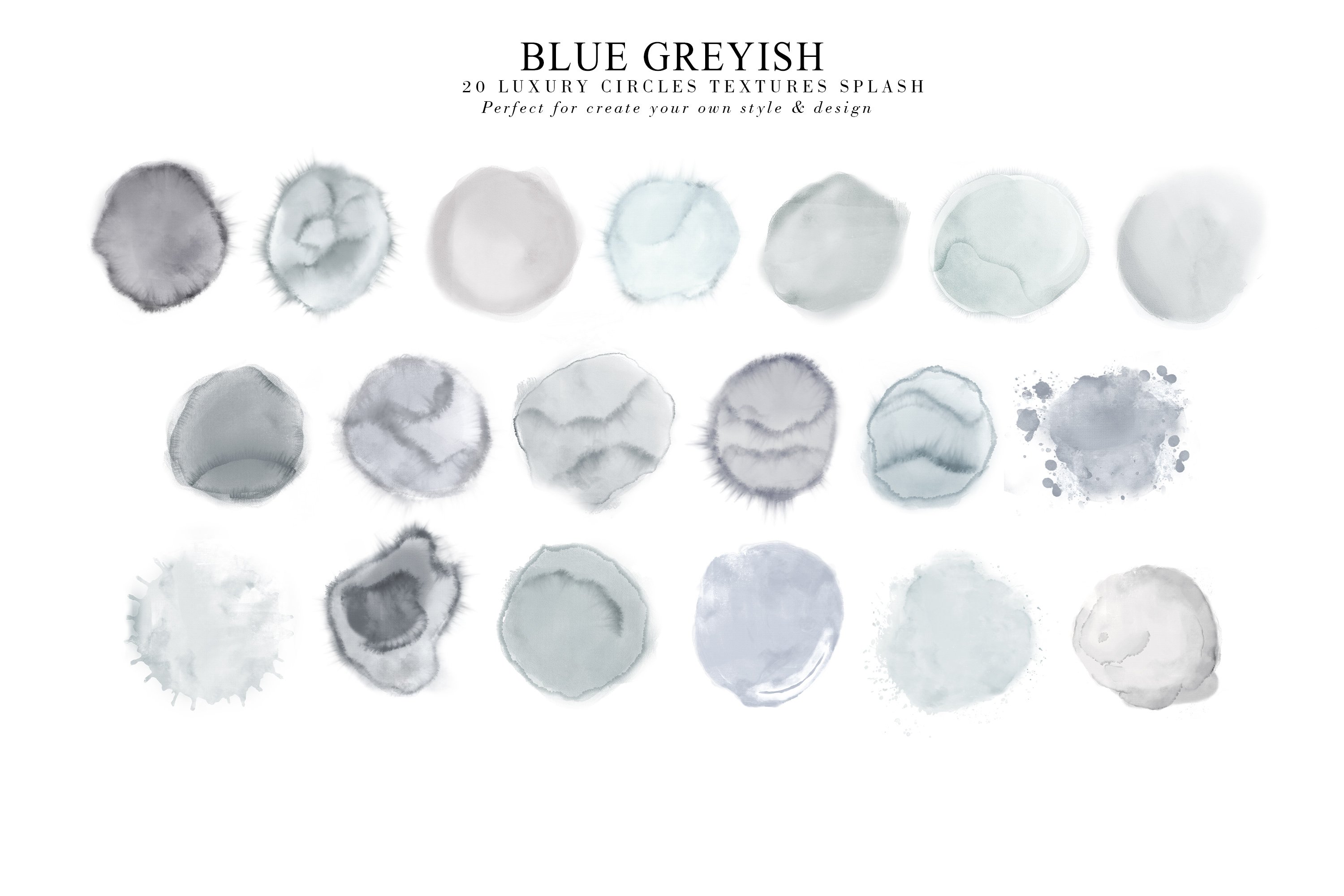 Blue Grayish And Gold Round - Design Cuts