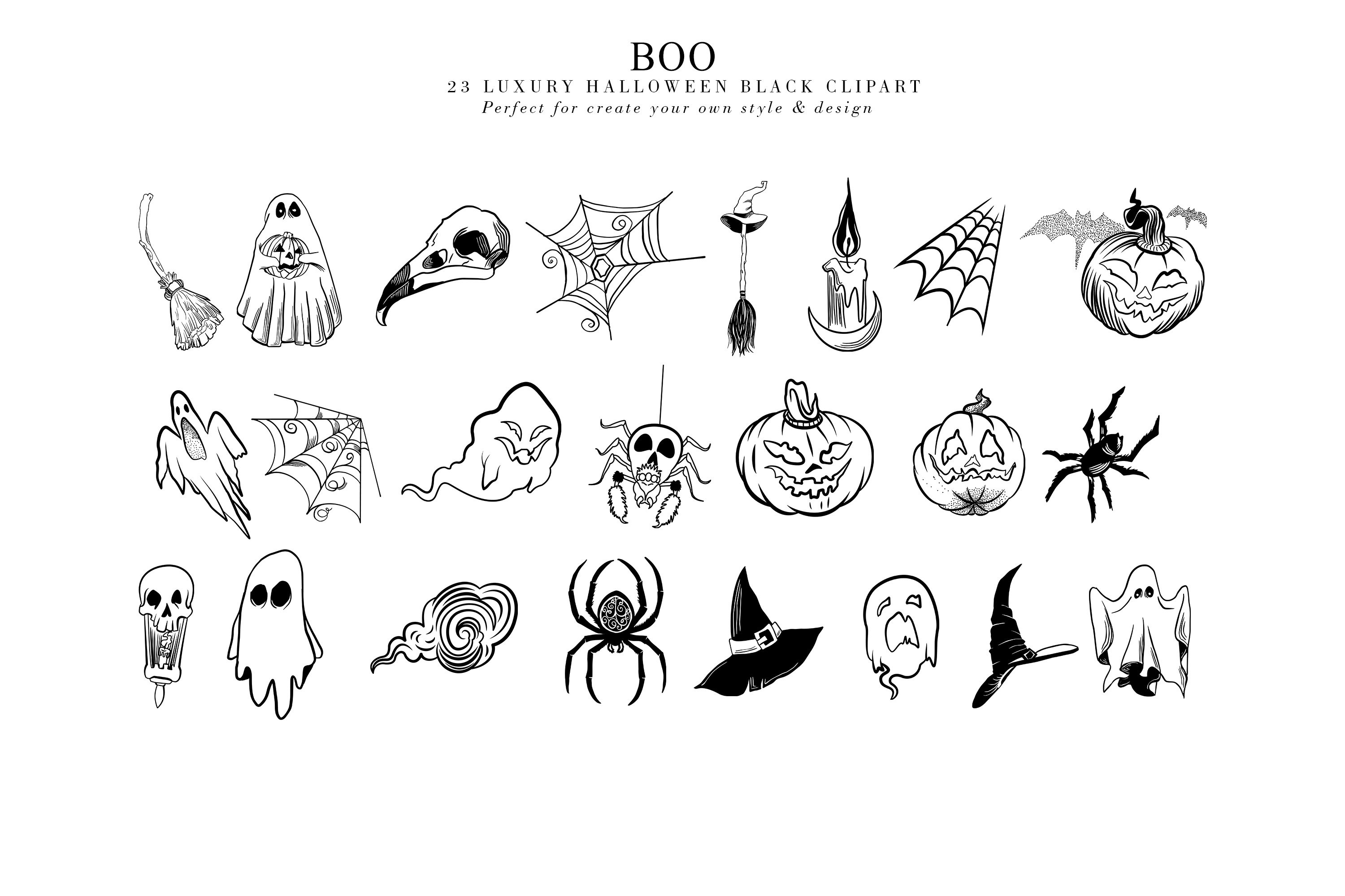 Boo Svg Elements - Design Cuts