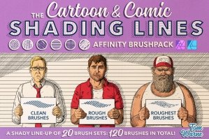 The Cartoon & Comic Shading Lines Affinity Brushpack