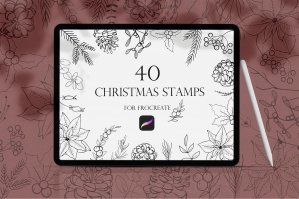 Procreate Christmas Stamps Brush