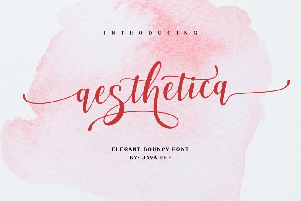Aesthetica - Elegant Bouncy Font - Design Cuts