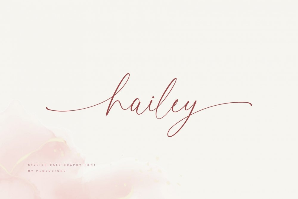 Hailey - Stylish Calligraphy Font - Design Cuts