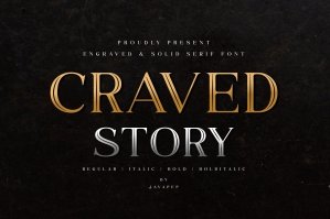 Craved Story - Engraved & Solid Serif