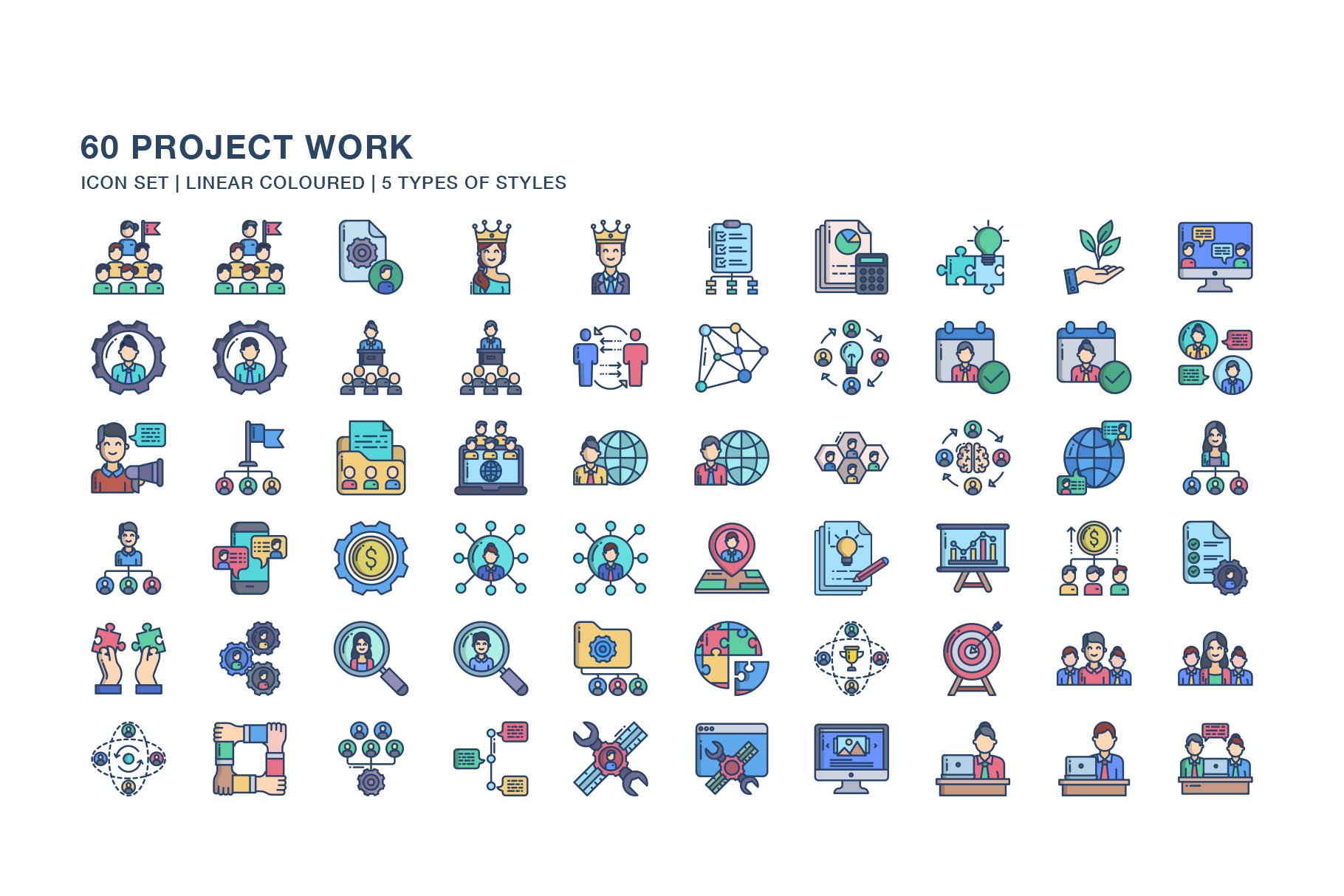 Project Work Icon Set - Design Cuts