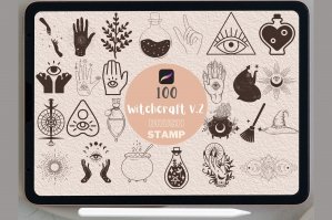 100 Witchcraft Brush Stamp Vol 2