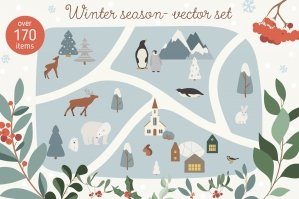 Winter Season - Vector Christmas Illustrations