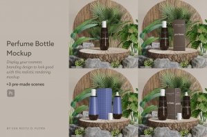 Perfume Bottle Mockup For Cosmetic Brand Showcase