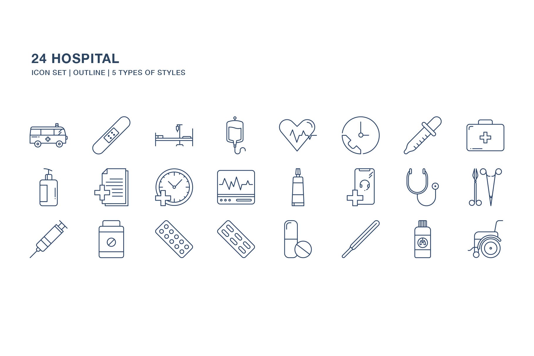 Hospital Icon Set - Design Cuts