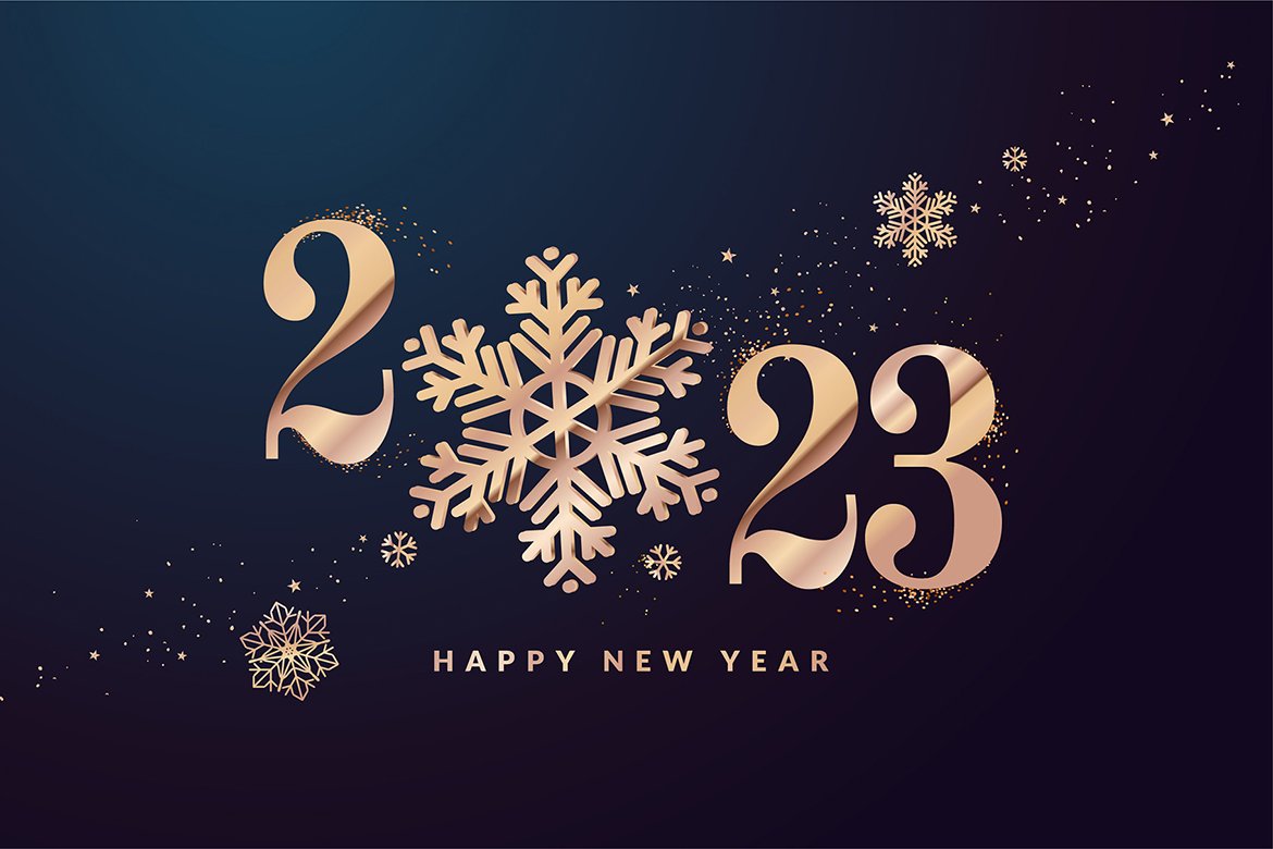 2023 Merry Christmas And Happy New Year Set Design Cuts