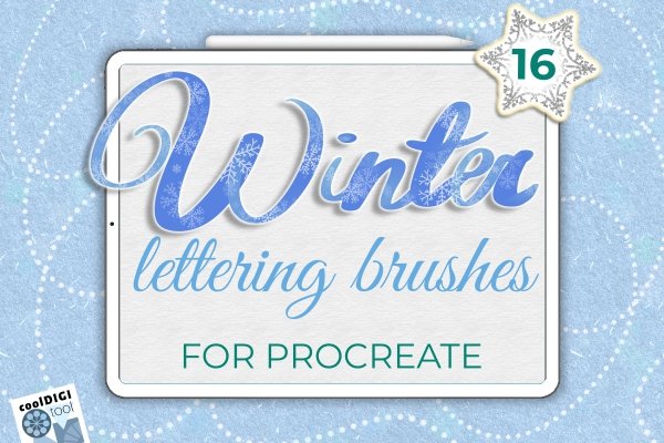 Hand Drawn Snowflake Procreate Stamps Graphic by lisajohnston