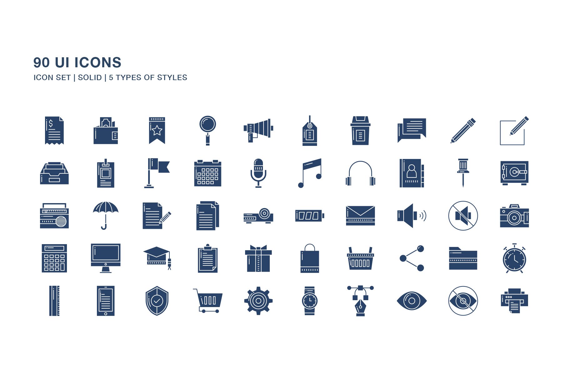 User Interface Icon Set - Design Cuts