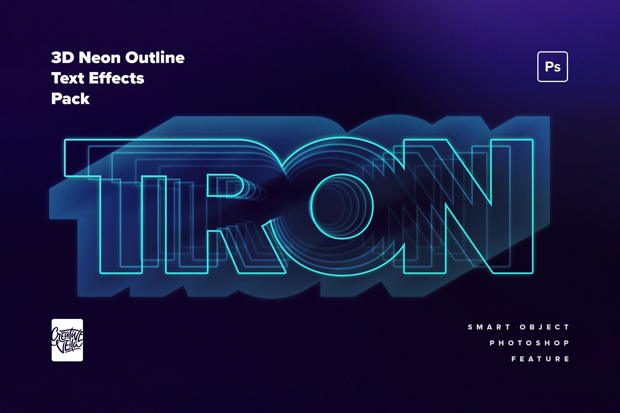 80s Retro-futuristic 3D Neon Text Effect