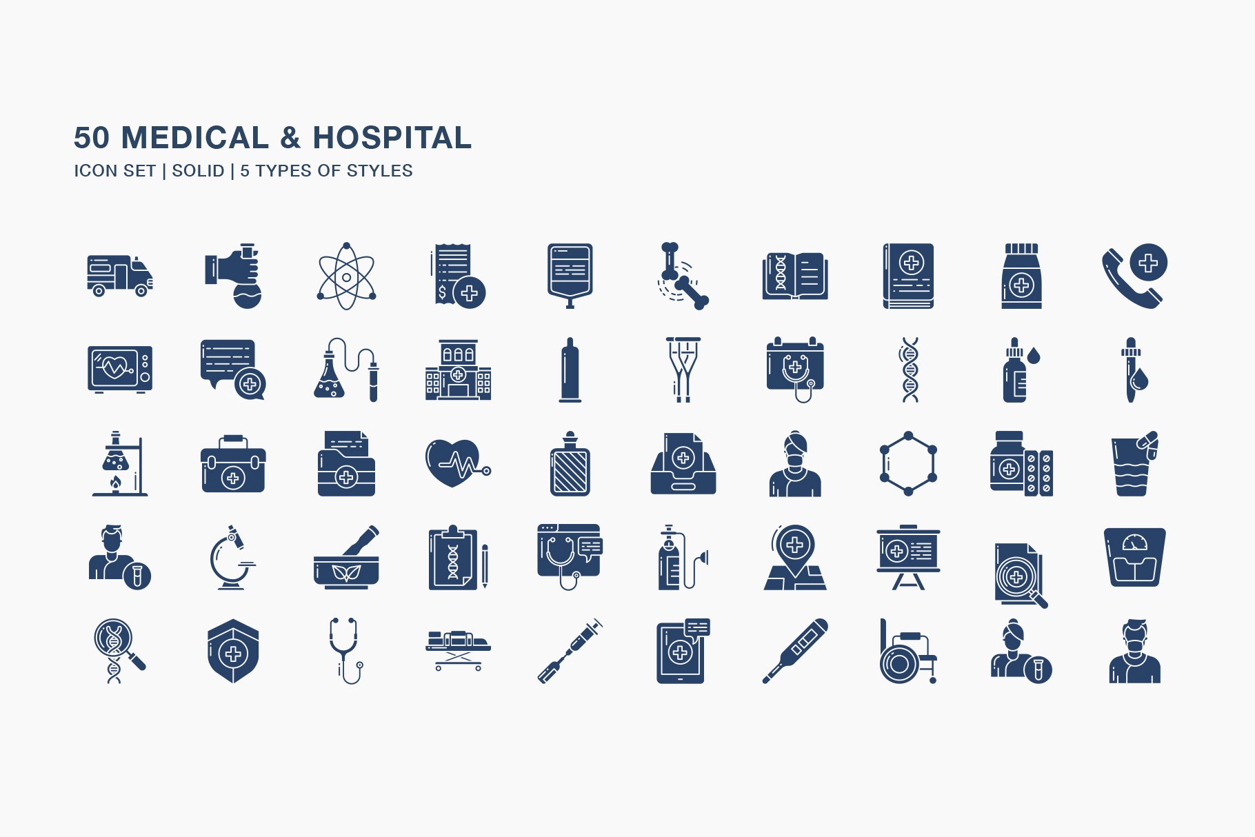 Medical And Hospital Icon Set - Design Cuts