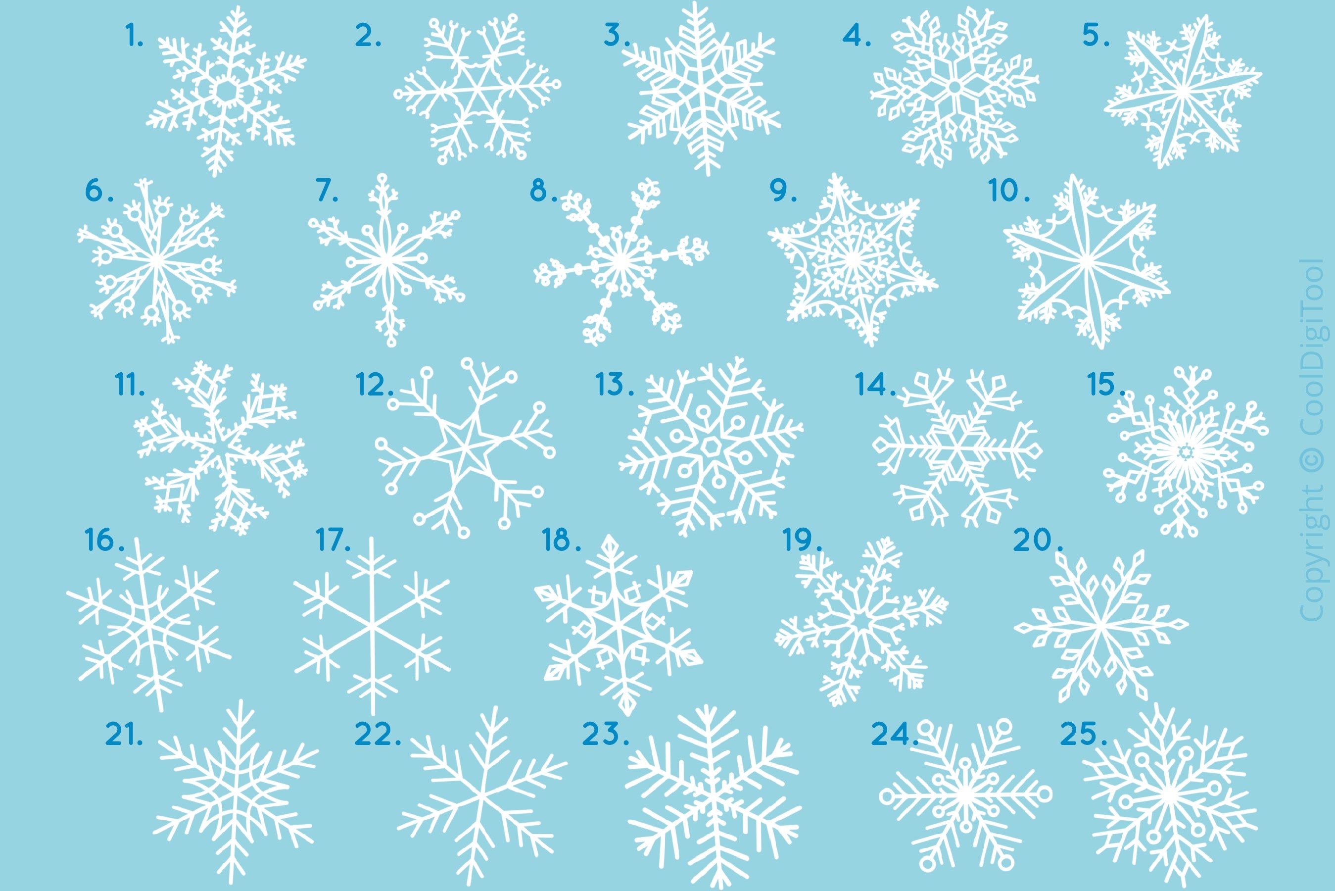 Procreate Snowflake Stamps, Snowflake Stamps, Procreate Stamp, iPad,  Snowflakes