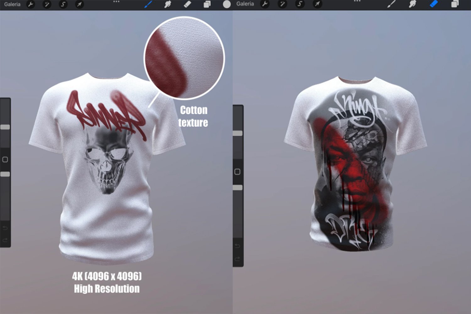 T-Shirt-Design-Workshop 3: Fotos und Schriftart in Procreate