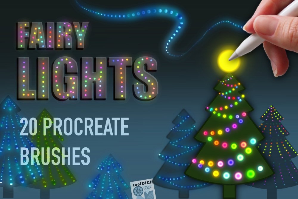christmas lights procreate brush free