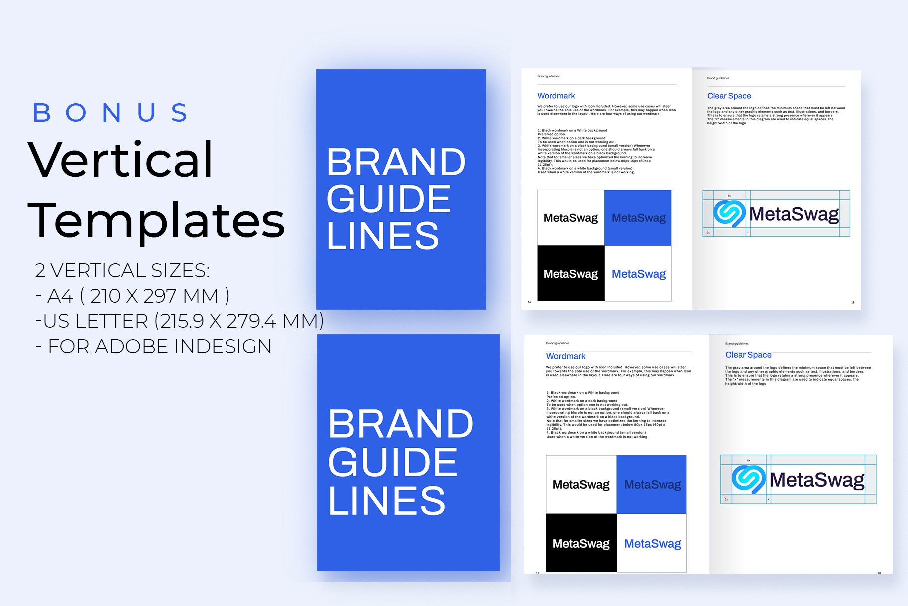 Cool Blue Brand Guidelines Template Free Download