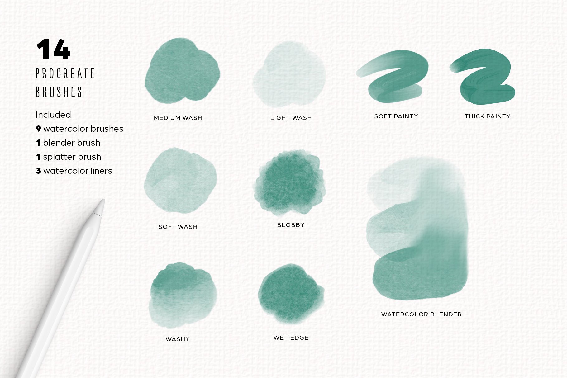 Watercolor Procreate Brushes - Design Cuts