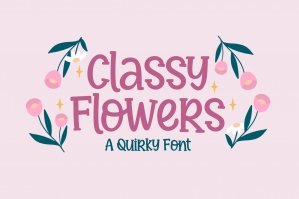 Classy Flowers - A Quirky Font
