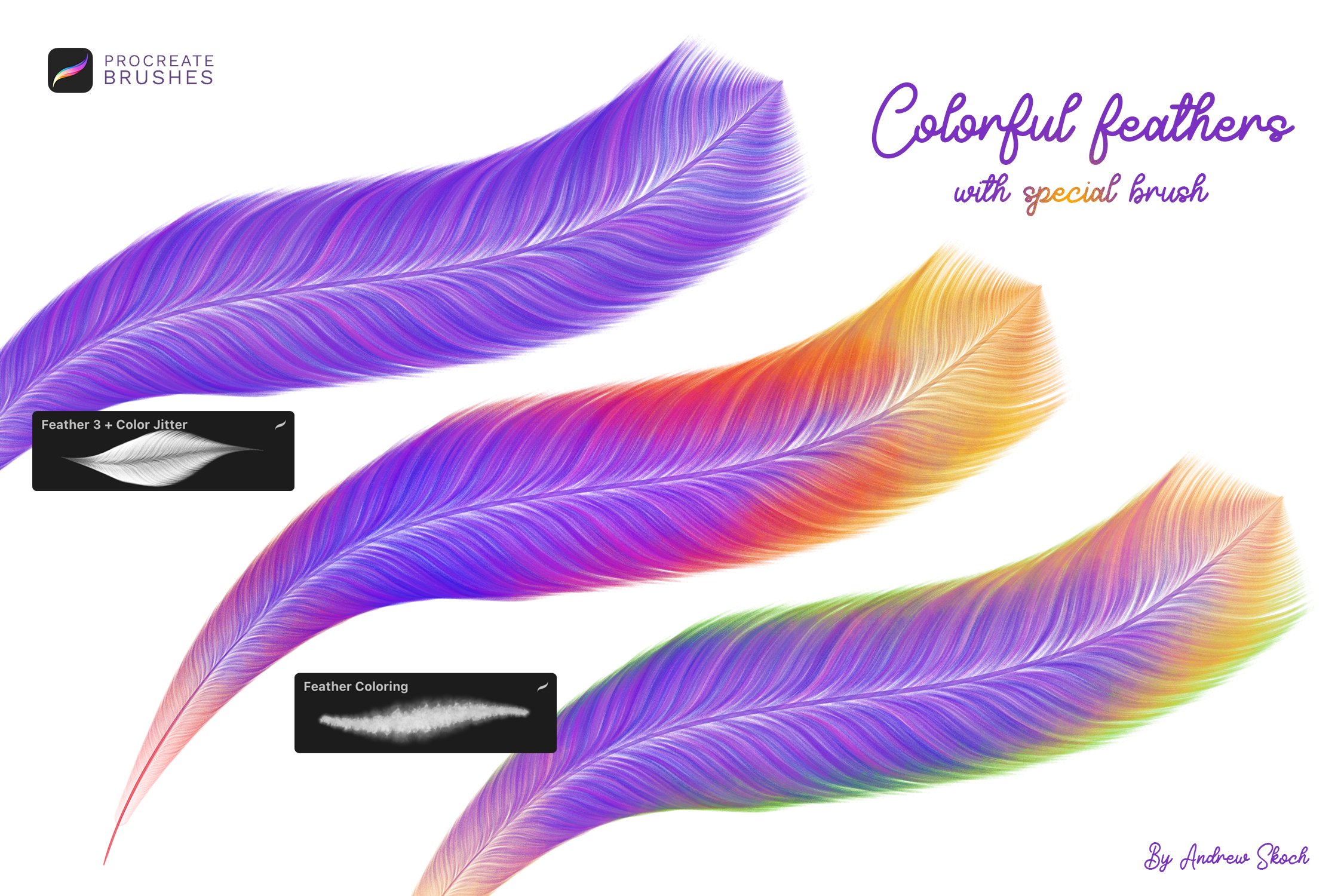 free procreate feather brushes