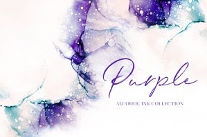 Purple Alcohol Ink Backgrounds
