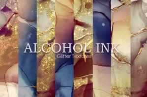Alcohol Ink Glitter Textures 1