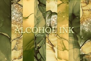 Alcohol Ink Glitter Textures 6