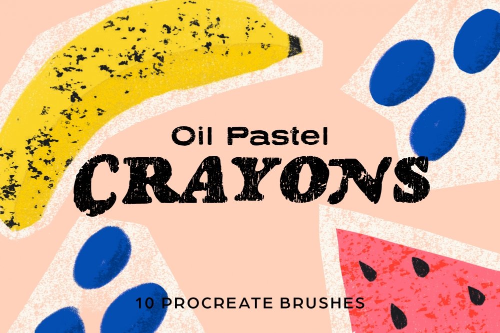 Oil Pastel Crayons Procreate Brushes - Design Cuts