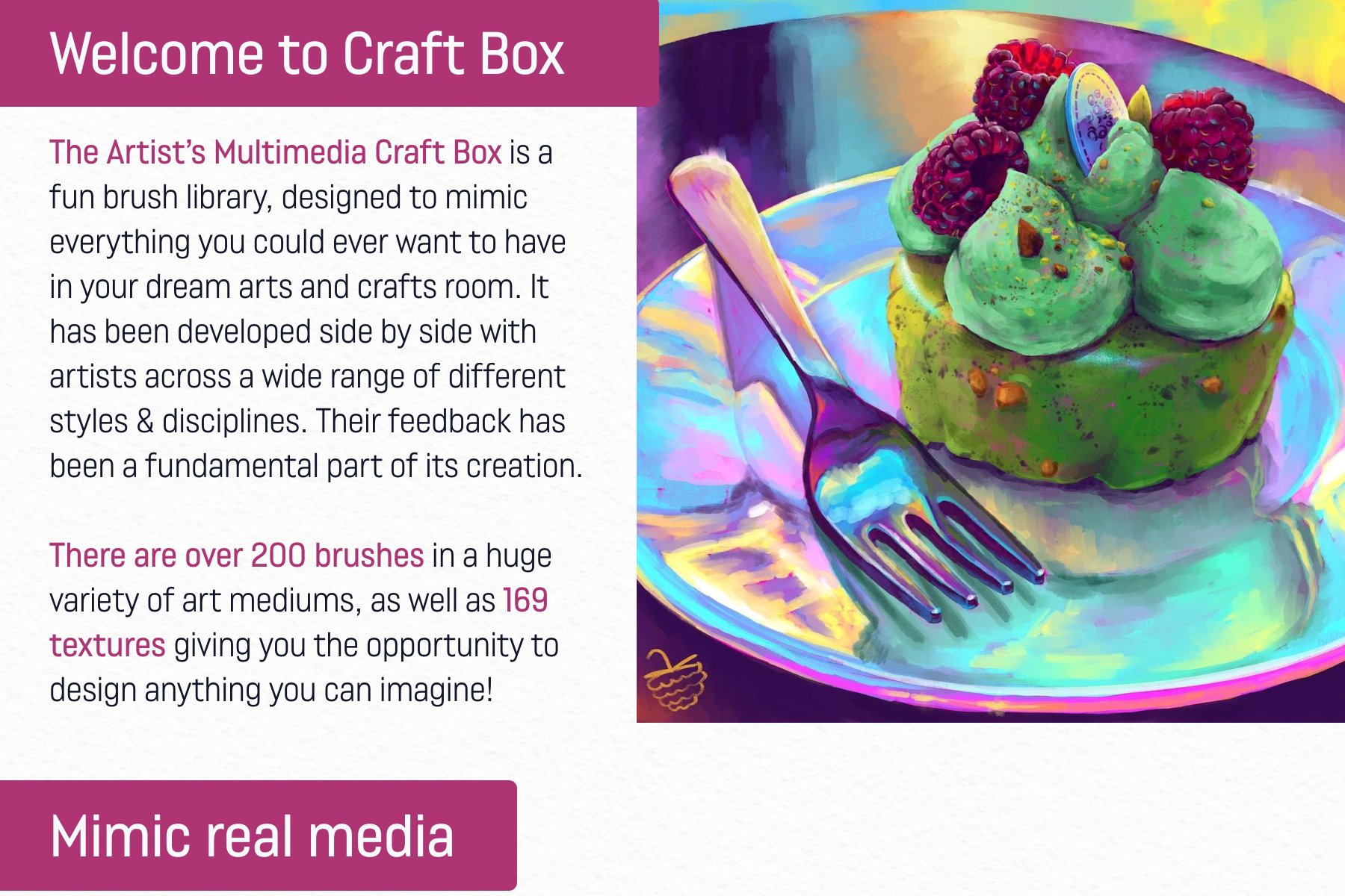 The Artists Multimedia Craft Box - Procreate Brushes - Design Cuts