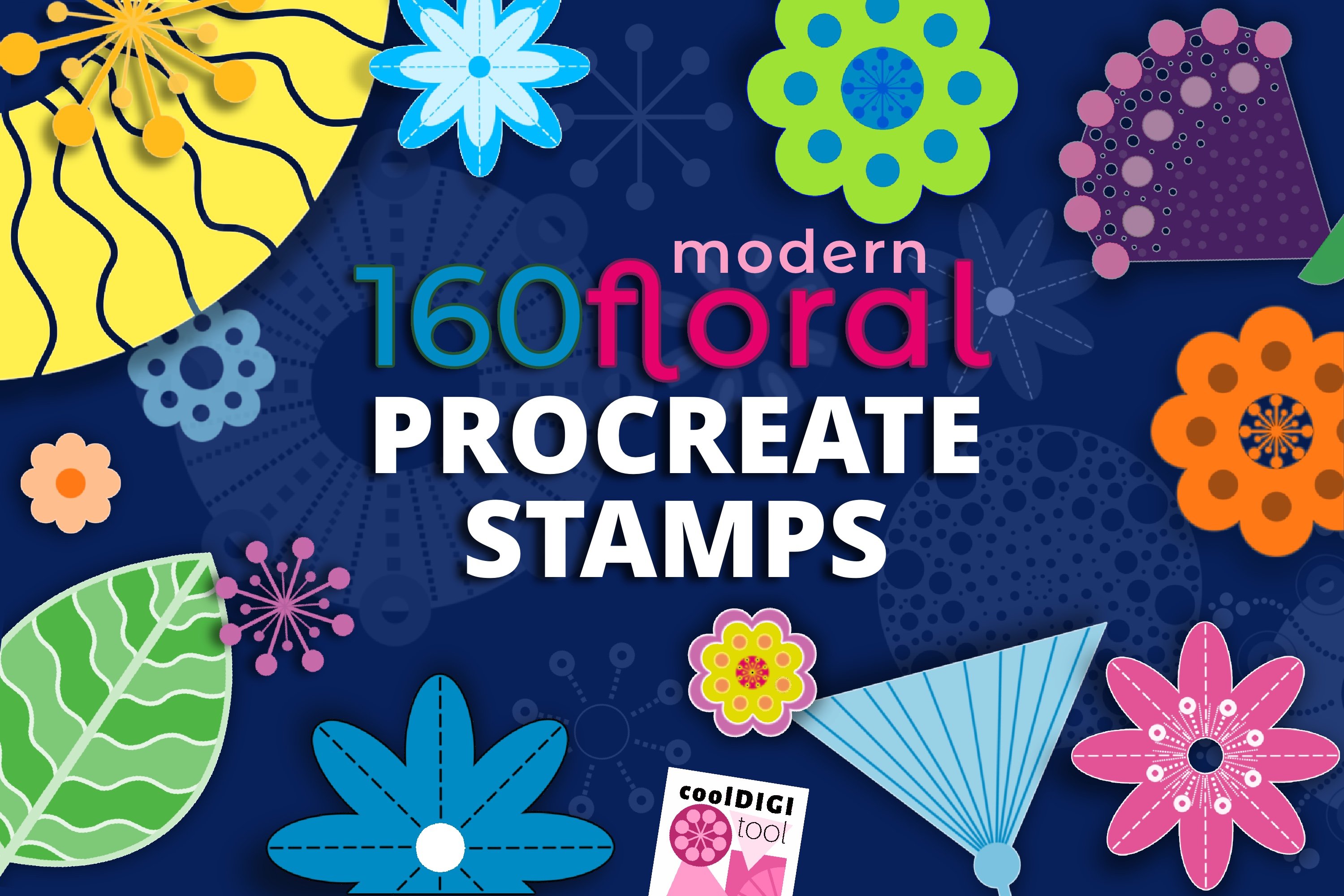 70 Flower Stamp Procreate Brushes - Design Cuts