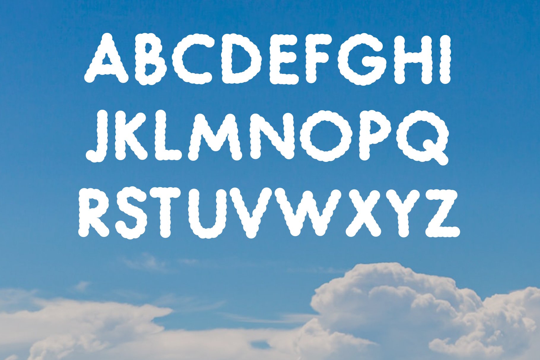 Fluffy - Cloud Typeface - Design Cuts