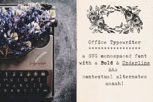 Office Typewriter Svg Font