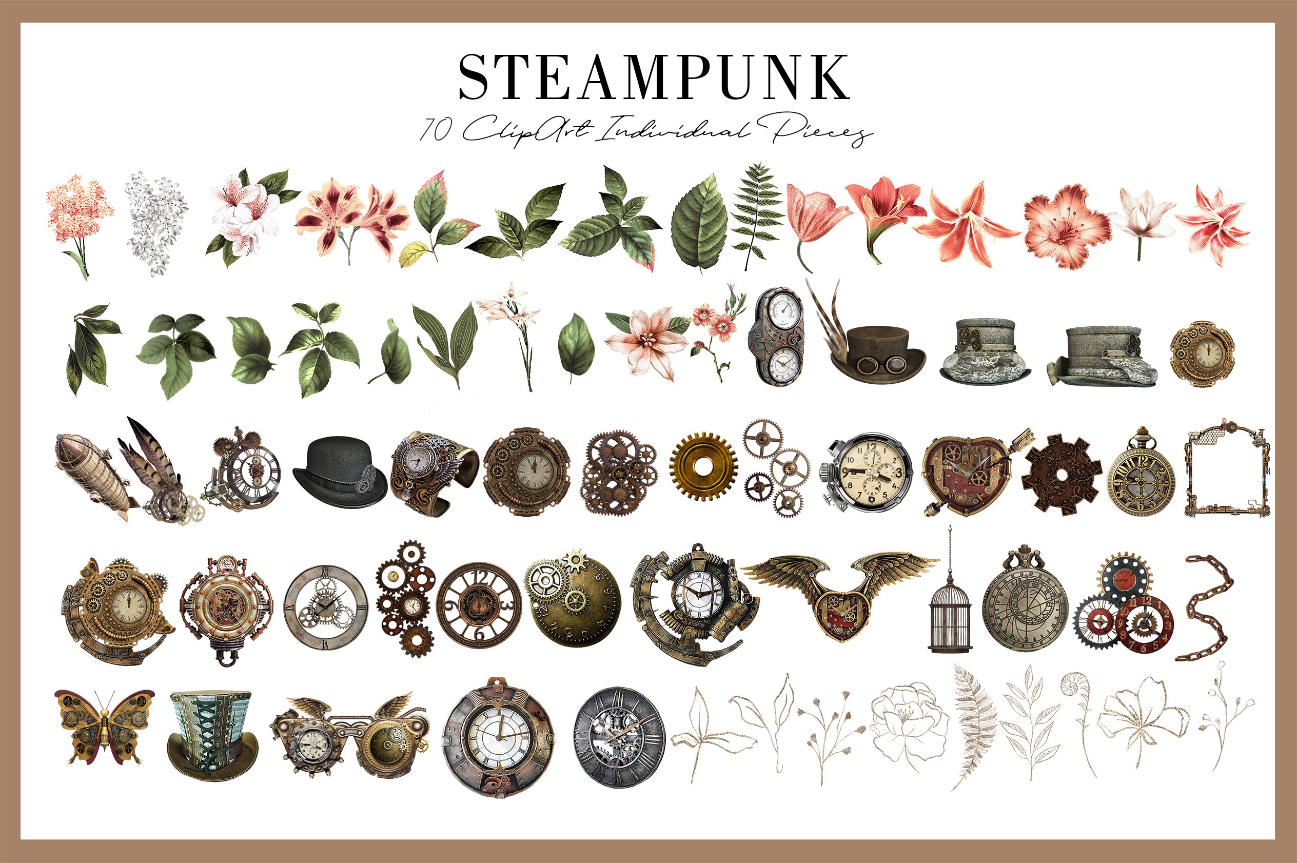 Steampunk Scrapbook Embellishments Collection #1-29 Piece Laser Cut  Chipboard Set - Yahoo Shopping