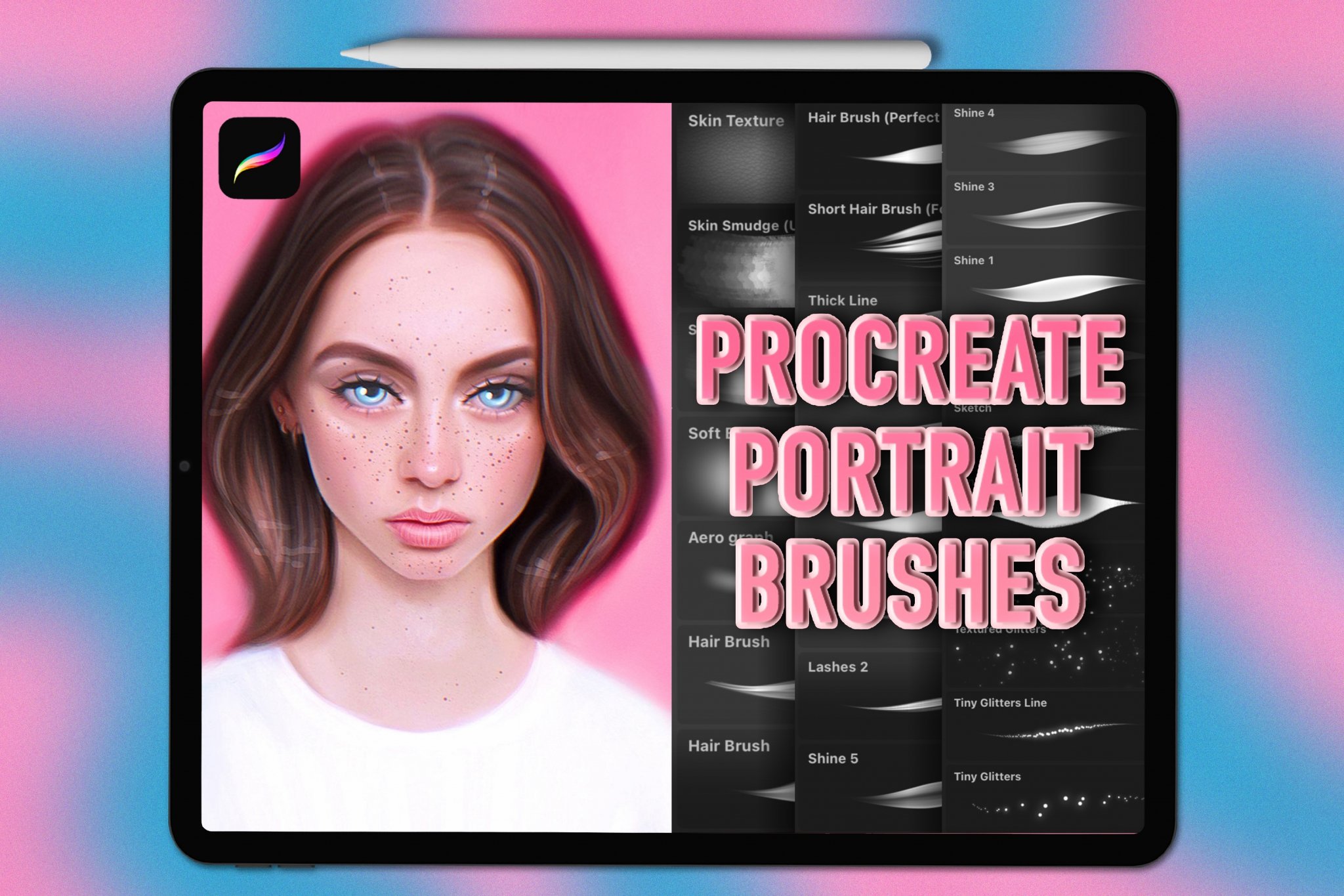 Portrait brushes procreate free download free face stamps procreate