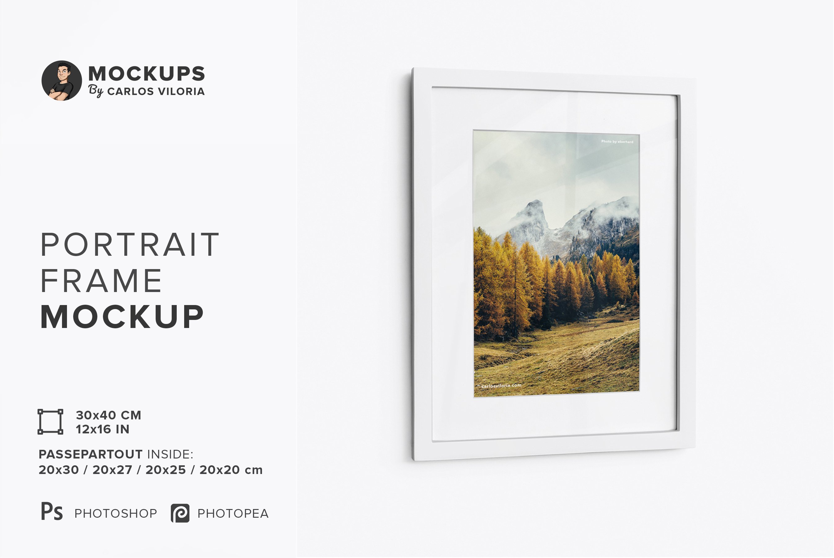 Portrait Frame Mockup - 30x40cm - Design Cuts