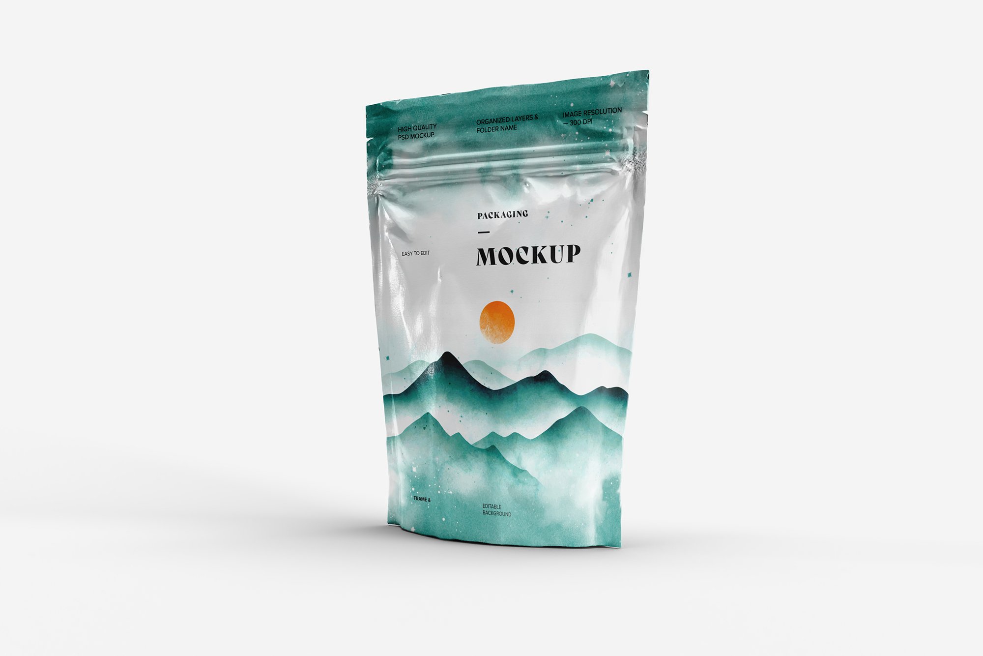 Stand Up Zip Lock Pouch Mockup Set - Design Cuts