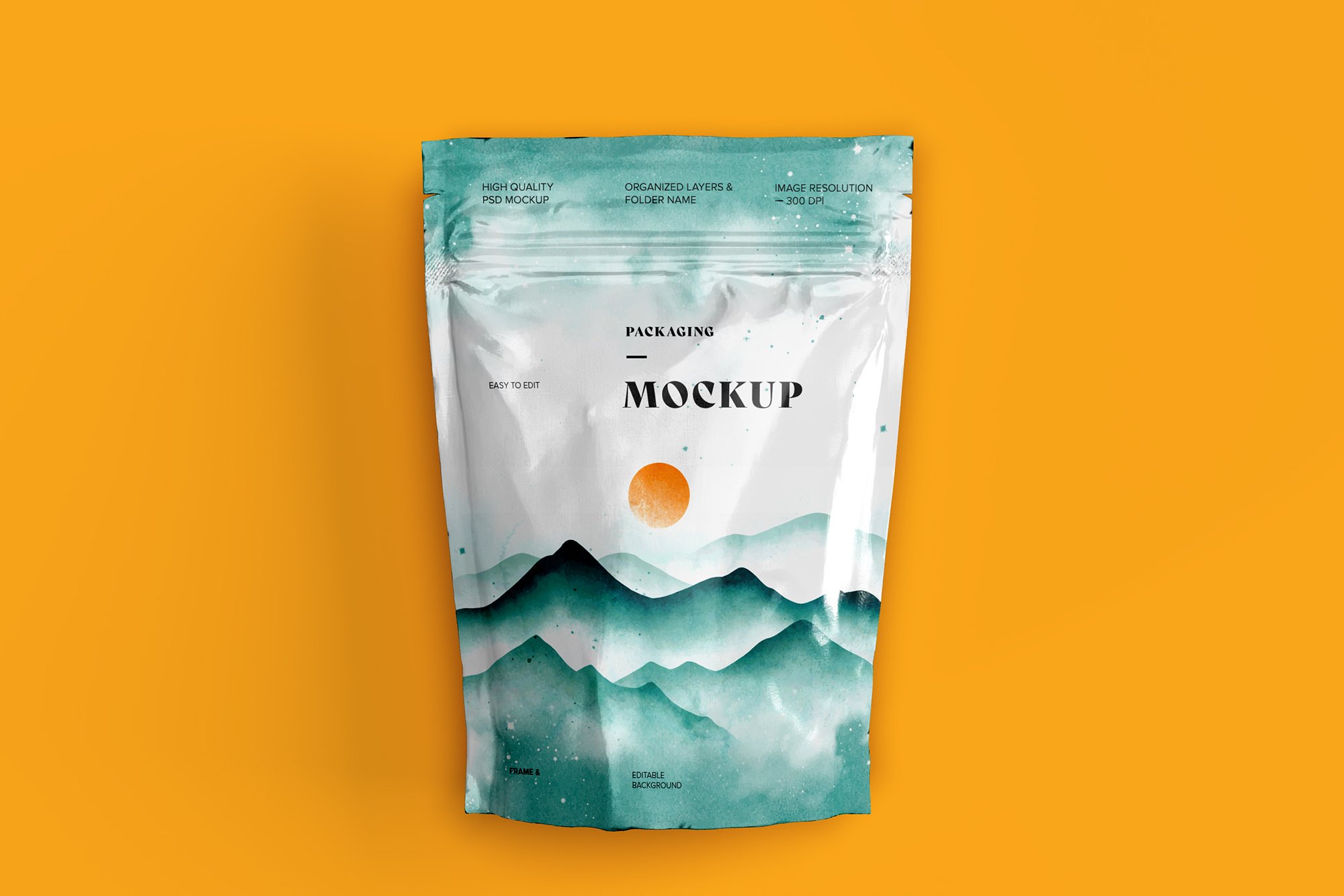 Stand Up Zip Lock Pouch Mockup Set - Design Cuts