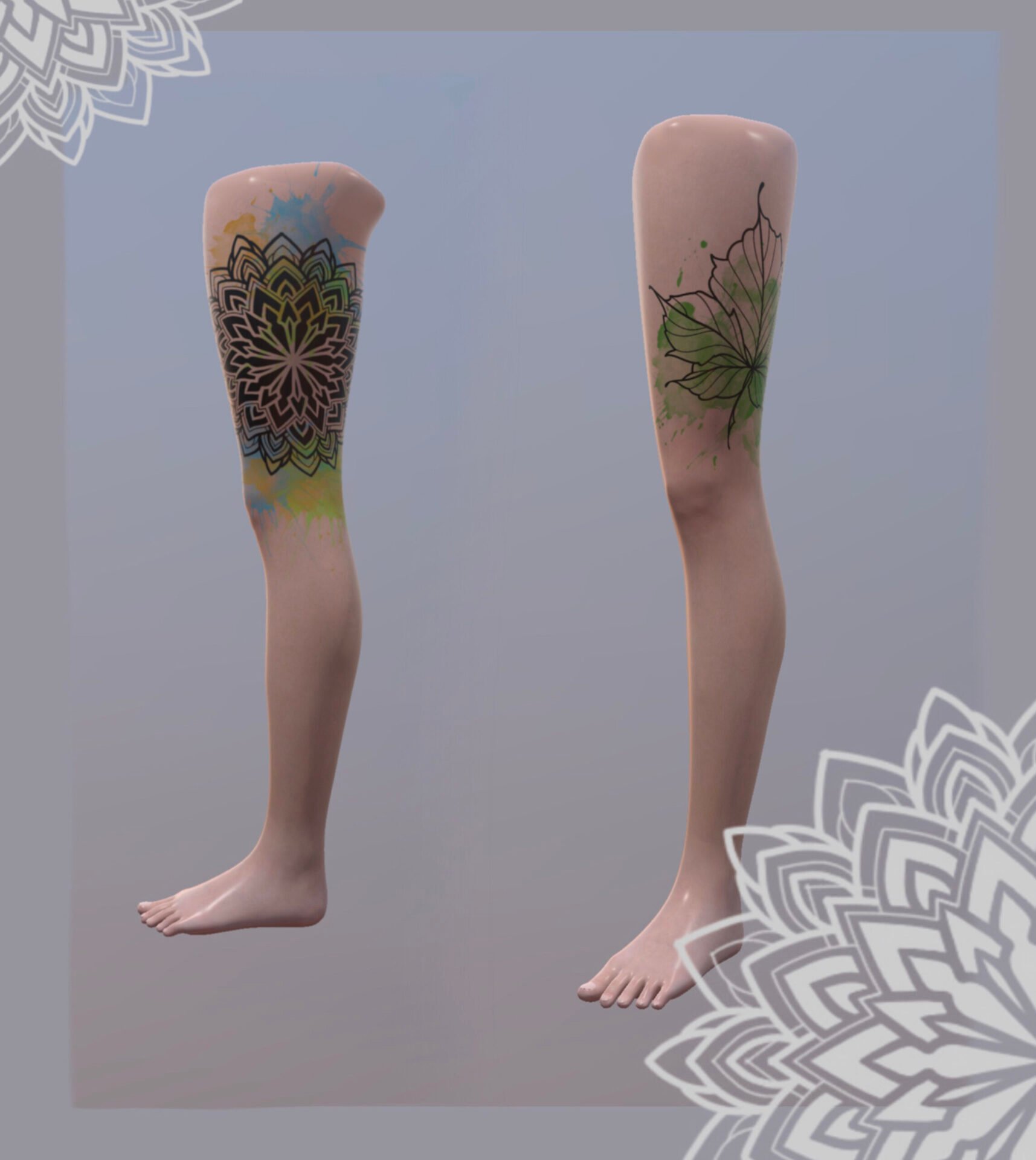 3D Female Body For Procreate Tattoo Models Design Cuts