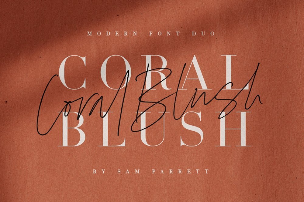 Coral Blush Summer Font