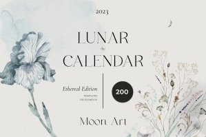 Lunar Calendar 2023 - Ethereal Edition Moon Phases