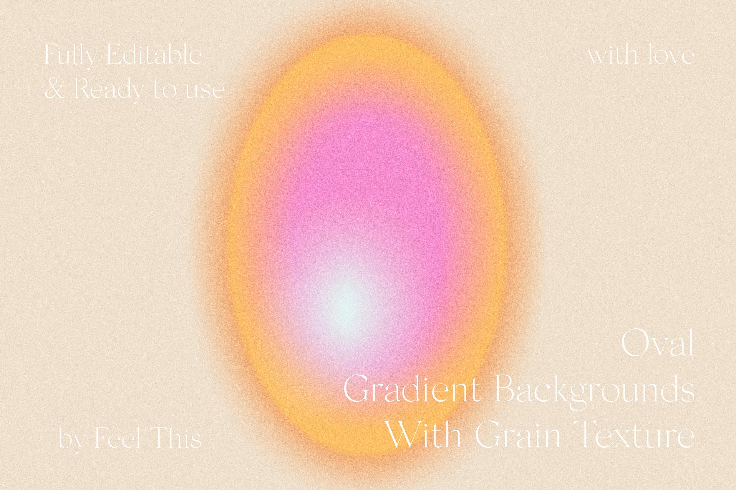 Oval Grainy Gradient Textures Backgrounds PS - Design Cuts