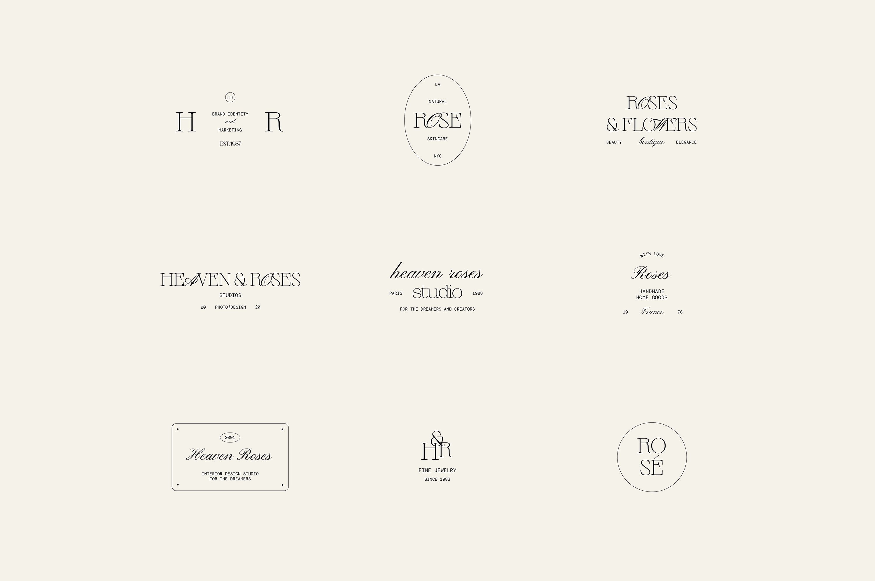 Heaven Minimal Logo Kit AI EPS PSD - Design Cuts