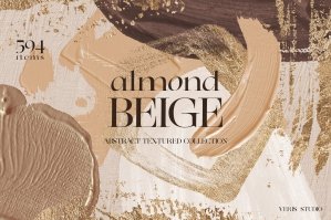 Almond Beige Gold Oil Fine Art Abstract Texture